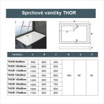 H K - Sprchový kout DIAMOND 110x80 L/P varianta včetně sprchové vaničky z litého mramoru SE- DIAMOND11080/SE-THOR-11080