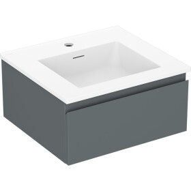 MEXEN/S - Orio koupelnová skříňka 50 cm s umyvadlem Otis, 1 šuplík, grafit mat/bílá mat 91A10-05023-1-BF66-W18M01