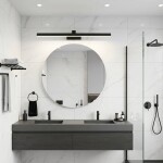 Koupelnové nástěnné LED svítidlo SWE012-1W 73cm BLACK OSW-20111