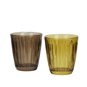 MADAM STOLTZ Sklenice Amber/Smoke 250 ml Kouřová, žlutá barva, šedá barva, sklo