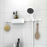 HANSGROHE - WallStoris Set sprchové hlavice 105, 3 proudy a koupelnových doplňků, matná bílá 24291700