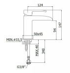 PAFFONI - Level Umyvadlová baterie, chrom LES061CR