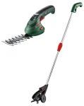 BOSCH Isio 3 SET / Aku nůžky na trávu s rukojetí / 3,6V / 1,5Ah / 50 min provozu (0600833109)