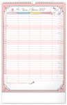 Nástěnný kalendář 2027 Notique Rodinný plánovací Hello Kitty XL, 33 x 46 cm