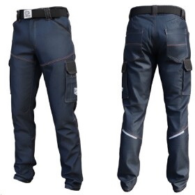 PRA-P-OR Kalhoty SYMBOL DENIM do pasu modré 54 modré