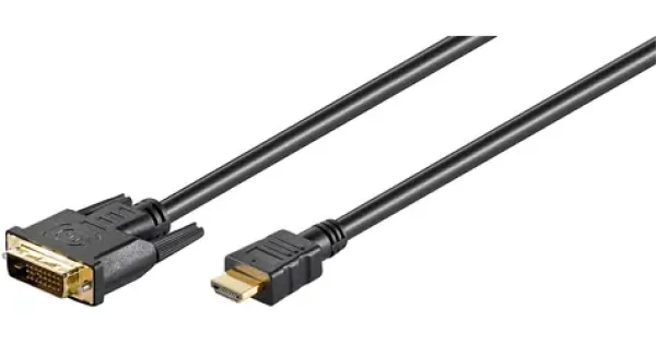 MicroConnect kabel Dual-link HDMI (M) - DVI-D 24+1 (M) 5m černá / FullHD (1920x1080) @ 60Hz / obousměrný (HDM192415)
