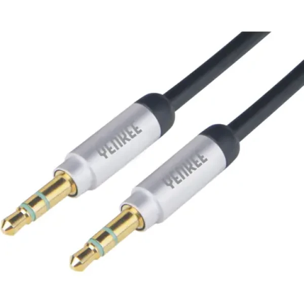 YENKEE YCA 201 BSR Stereo audio AUX kabel s 3.5 mm konektorem jack / 2x 3.5 mm jack M-M / 1m (8590669171156)