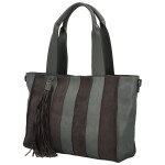 Trendy dámská koženková kabelka na rameno Marga, tmavě šedá