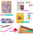 Antistresové omalovánky TSvetnoy TSvetnoy, LG152e, Diamond painting - diamantové malování, 40 x 50 cm, Barevné deštníky