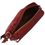 Luxusní dámská kožená crossbody kabelka Katana Dayana, vínová