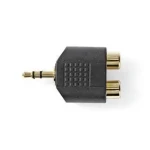 Nedis Stereo audio adaptér jack 3.5 mm (M) - 2x RCA (F) 10 ks černá (CAGP22940BKG)
