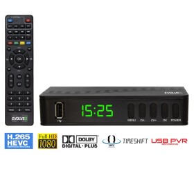 EVOLVEO Alpha T2 / HD / DVB-T2 / H.265 / HEVC / HDMI|SCART|USB (TDE DT-3055-T2-HEVC)