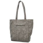 Trendy dámská koženková kabelka na rameno Faidra, šedá