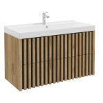 Koupelnová skříňka s umyvadlem SAT Delano 100x56x45 cm dub mat DELANO100ZDCUM DELANO100ZDCUM