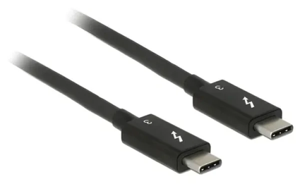 DeLock Thunderbolt 3 USB-C černá / Kabel / 0,5 m / 40 Gb/s / 100 W (84844)