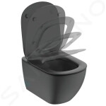 IDEAL STANDARD - Tesi Závěsné WC se sedátkem softclose, Aquablade, černá T3546V3