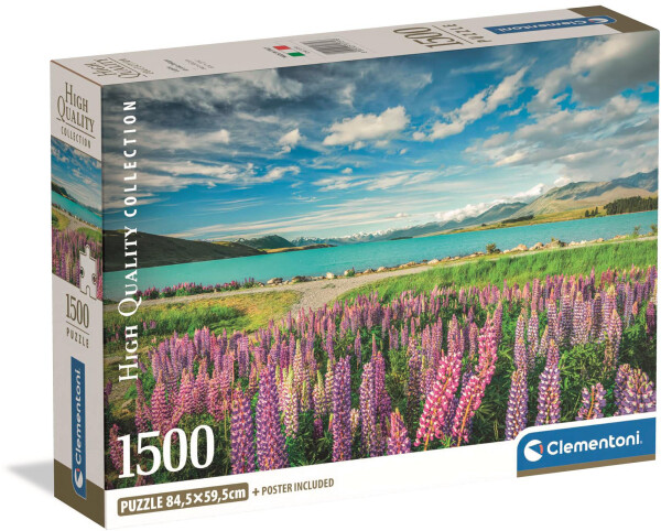 Clementoni Puzzle 1500 Lupiny u jezera Tekapo