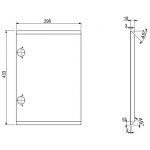 MEXEN - Orio čelo pro koupelnovou skříňku 30 x 43,5, grafit mat 91A11-0300-470-1-66