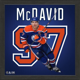 Highland Mint Obraz Edmonton Oilers NHL Connor McDavid Impact Jersey Frame