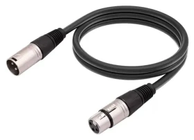MicroConnect XLR kabel XLR (M) - XLR (F) černá / Symetrický audio kabel / 10 m (XLRMF10)