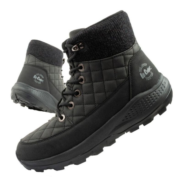 Lee Cooper dámská zimní trekingová sportovní obuv zateplená černá ekologická kůže dámské 38