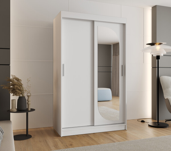 Šatní skříň Abi Lucy Rozměry: 120 cm, Barva korpusu + barva dveří: Bílá + Bílá