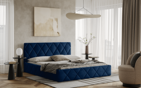 FRONTI Postel LUKA 180x200 modrá s úložným prostorem