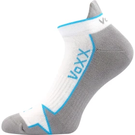 VOXX Ponožky bavlněné sportovní LOCATOR A bílé s modrou (3 páry) 39-42 103051