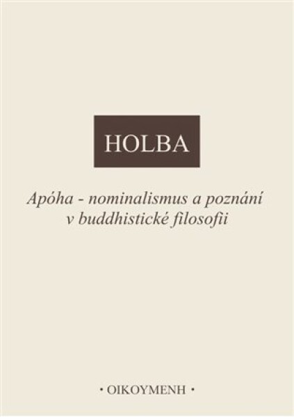 Apóha - nominalismus a poznání v buddhistické filosofii