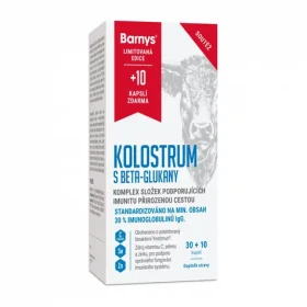 BARNYS Doplněk stravy Kolostrum s beta-glukany / 40 kapslí (30+10 zdarma) / beta-glukany, vitamin C, zinek, selen