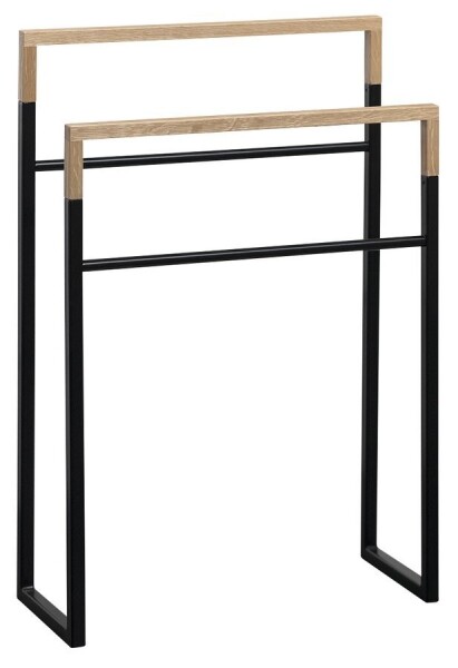 SAPHO - SKA stojan na ručníky 550x800x200, černá mat/dub SKA308