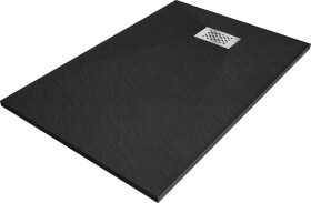 MEXEN/S - Hugo sprchová vanička SMC 100x90, černá, krytka nerez 42709010-X