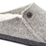Pánské/dámské zateplené pantofle Birkenstock Zermatt Light Gray z vlněné plsti regular wide (1015092) 42