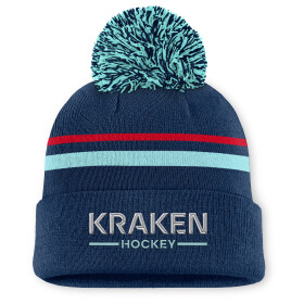 Fanatics Dámská zimní čepice Seattle Kraken NHL Authentic Pro W/Cap Cuffed Pom Beanie