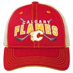 Outerstuff Dětská kšiltovka Calgary Flames NHL Lockup Meshback Adj.