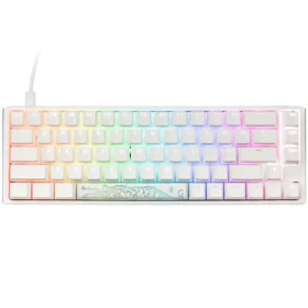 Ducky One 3 Classic Cherry MX-Silent-Red bílá / herní klávesnice / podsvícená / mechanická / drátová USB-C / US (DKON2167ST-SUSPDPWWWSC1)