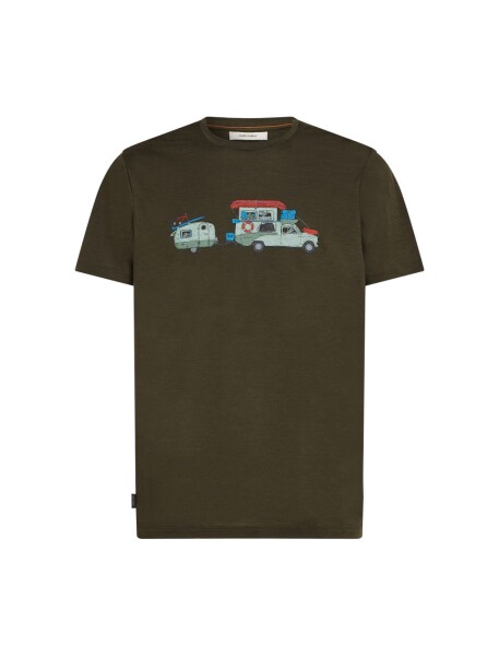 ICEBREAKER Mens Mer 150 Tech Lite SS Tee Transportage, Dark Loden velikost: XXL
