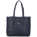 Módní dámská koženková kabelka na rameno Lamia, tmavě modrá