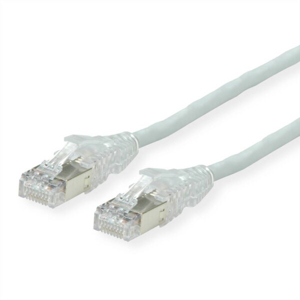 Secomp 21.05.0510 RJ45 síťové kabely, propojovací kabely CAT 6A S/FTP 1.00 m šedá dvoužilový stíněný, bez halogenů, samozhášecí 1 ks