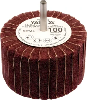 YATO Brusný lamelový kotouč radiální 80x50 mm / Brusný kotouč / Zrnitost P-60 / Stopka 6 mm