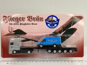 Pivní DAF 95xf + podval + Iveco Daily - Flieger Bräu 1:87 H0 (A-3)