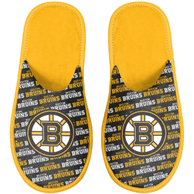 FOCO Dětské Pantofle Boston Bruins NHL Team Scuff Slippers Velikost: L = 5-6 US = 20 - 22 cm