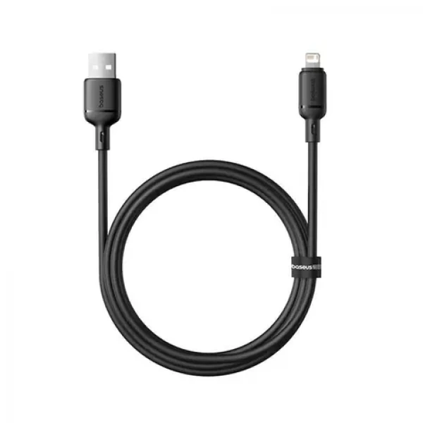 Baseus Silky (P10377702113-00) Rychlonabíjecí kabel USB-A/Lightning 2.4A 1m černá (P10377702113-00)
