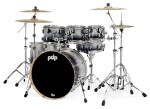 PDP Concept Maple 7 Piece Silver to Black Fade Sparkle Laquer