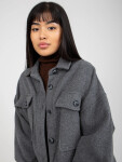Dámská kabátová košile DN KS 4005.99P Tmavě šedá - FPrice tmavě šedá S