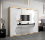 Šatní skříň Abi Mr Dveře: Černá, Rozměr: 120 cm, Korpus: Bílá