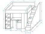 Dětský pokoj Konkret 14 Barva korpusu: Beton, Dveře: Bílá, Strana: Levá