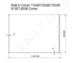 RAVAK - Walk-In Sprchový kout Walk-In Corner 110/80, 1100x2000 mm, černá/čiré sklo GW1CD4300Z1