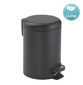 Gedy - POTTY odpadkový koš 5l, Soft Close, černá mat 330914