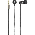 Renkforce špuntová sluchátka kabelová černá (metalíza) headset